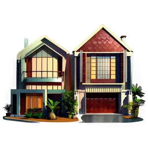 Art Deco Houses Png Jdj19 PNG image