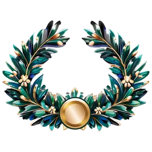 Art Deco Inspired Wreath PNG 3