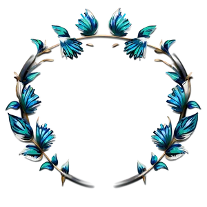 Art Deco Inspired Wreath PNG Ooc25