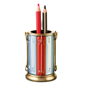 Art Deco Pencil Holder PNG Lue PNG
