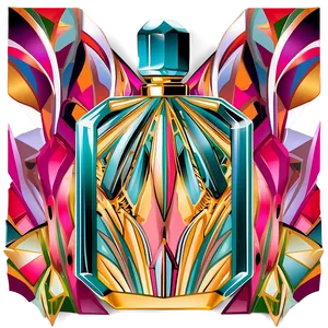 Art Deco Perfume Bottle Png 05242024 PNG image