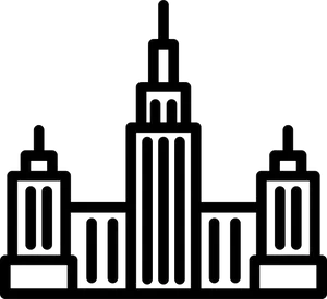 Art Deco Skyscraper Silhouette PNG image
