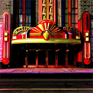 Art Deco Theater Facade Png Rnc68 PNG image