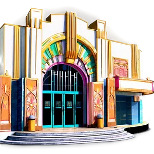 Art Deco Theatre Entrance PNG 06242024 PNG