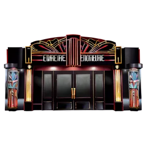 Art Deco Theatre Entrance Png Oas PNG image