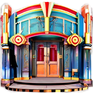 Art Deco Theatre Entrance PNG Slh10 PNG