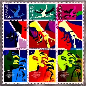 Art Movements Postage Stamp PNG 4 PNG