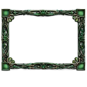 Art Nouveau Green Frame PNG 47 PNG