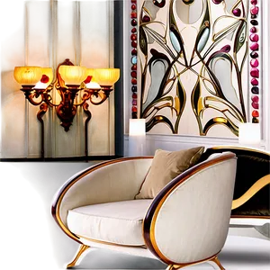 Art Nouveau Living Room Png 05242024 PNG image