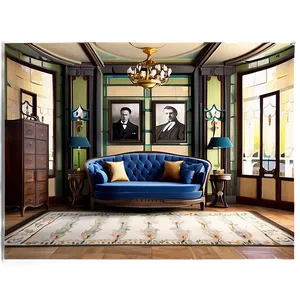 Art Nouveau Living Room Png Xhs68 PNG image