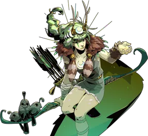 Artemis Hades Game Art PNG image