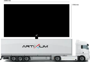 Articulated Truck Dimensions Graphic PNG image