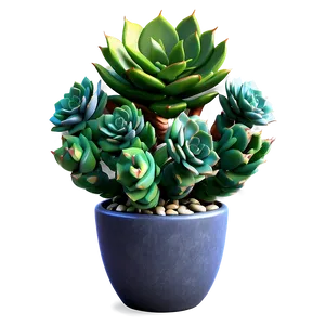 Artificial Succulents Design PNG 06212024