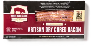 Artisan Dry Cured Bacon Package PNG image