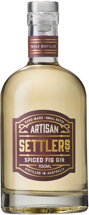 Artisan Settlers Spiced Fig Gin Bottle PNG image