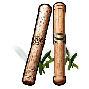 Artisan Wooden Stick Png Aic PNG image