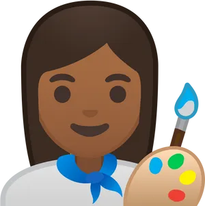 Artist Emoji With Palette PNG