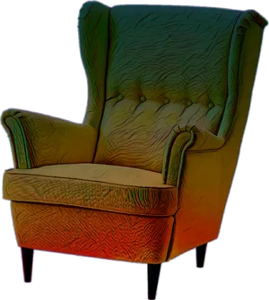 Artistic Armchair Design PNG image