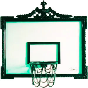 Artistic Basketball Hoop Frame PNG image