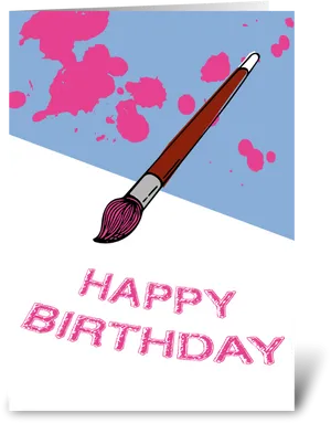 Artistic Birthday Greeting Card PNG image