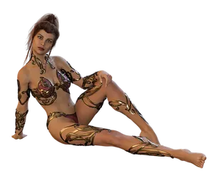 Artistic Body Paint Female Model