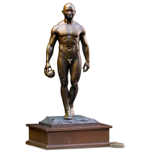 Artistic Bronze Figurine PNG Uln37