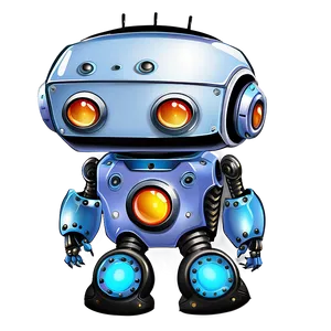 Artistic Cute Robot Design PNG 06272024