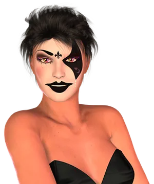 Artistic Face Paint Portrait Woman