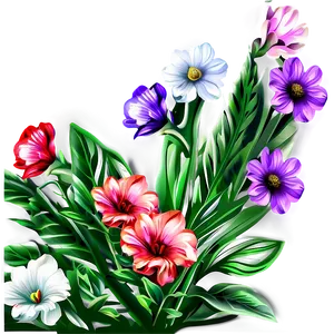 Artistic Flower Composition PNG Ihk PNG
