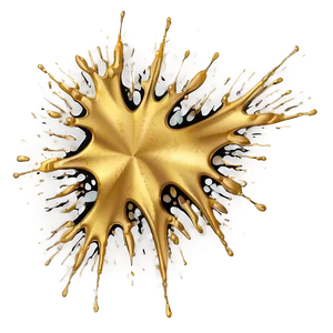 Artistic Gold And Black Splash PNG 06282024
