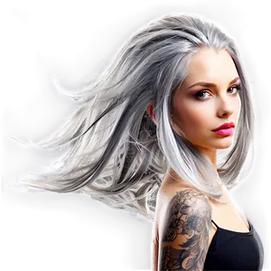 Artistic Grey Hair PNG Aao PNG