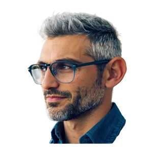 Artistic Grey Hair PNG Fij19 PNG