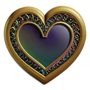 Artistic Heart Doodle PNG 06262024