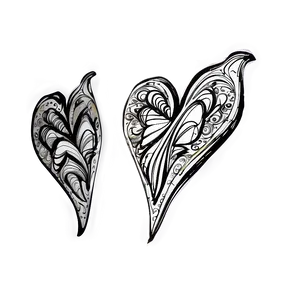 Artistic Heart Doodle Png 17 PNG image