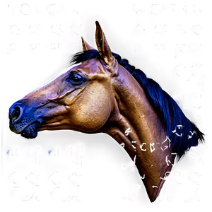 Artistic Horse Head Expression PNG 06122024