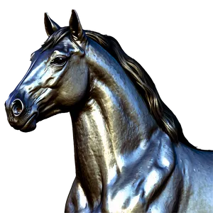 Artistic Horse Head Expression PNG Var41 PNG