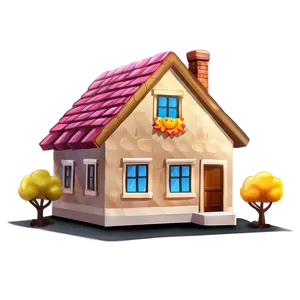 Artistic House Emoji Png Xip PNG image