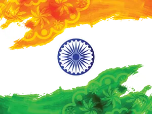 Artistic Indian Flag Design PNG image