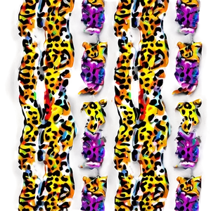 Artistic Leopard Pattern Png Vml PNG image