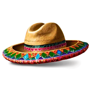 Artistic Mexican Hat PNG 06122024
