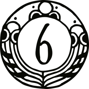 Artistic Number6 Design PNG image