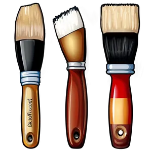 Artistic Paintbrush Set PNG 34