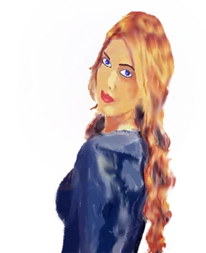 Artistic Portraitof Womanwith Blue Eyes