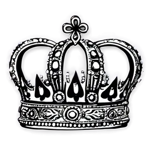 Artistic Queen Crown Outline PNG 06292024 PNG