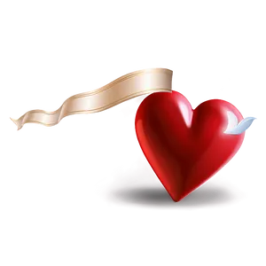 Artistic Red Heart Emoji PNG 3