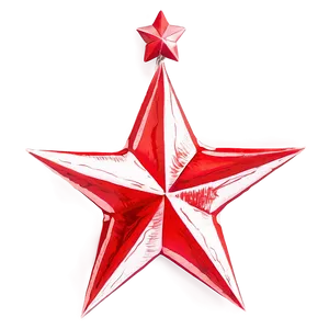 Artistic Red Star PNG 05232024