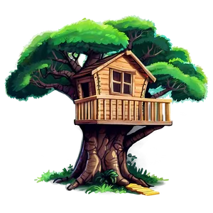 Artistic Tree House PNG 06282024