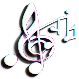 Artistic White Music Notes Png 11 PNG image