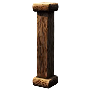 Artistic Wooden Post Png 06272024 PNG image