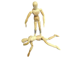 Artists Mannequinsin Action Pose PNG image